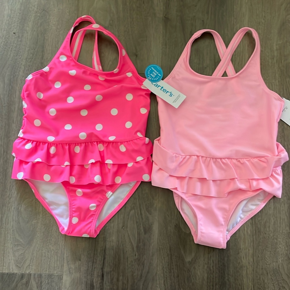 NEW Carter’s swimsuits 5T total of 2